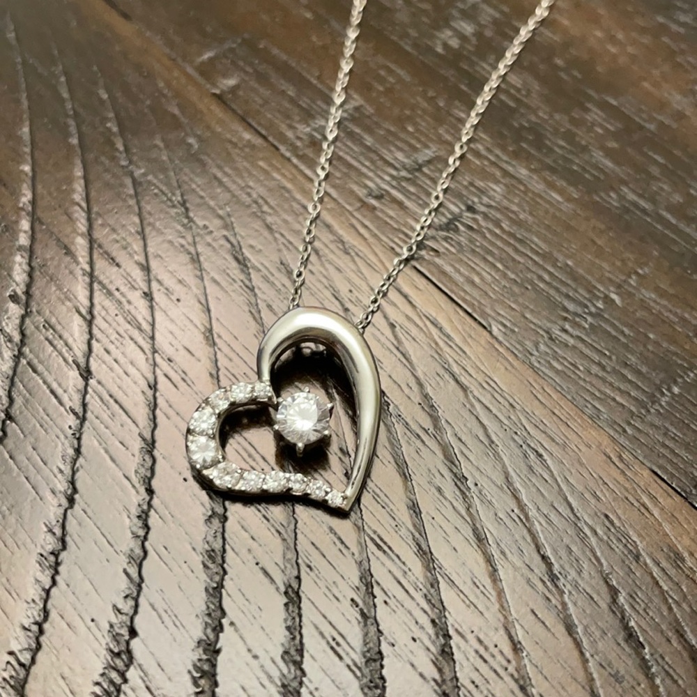 Sterling silver heart necklace